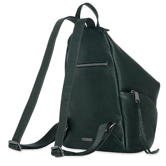 ❤️ NWT Rebecca Minkoff Julian Large Leather Backpack Bottle Green 100%  AUTHENTC main image 6
